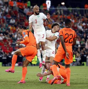 荷兰1-1摩洛哥战平进加时赛 加克波进球 迪奥普扳平